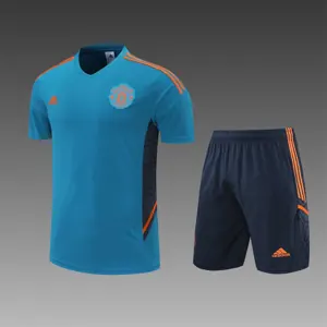 2223 Manchester United Training Suit Short Sleeve Kit Blue