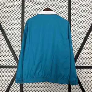 23-24 Real Madrid Trench Coat Reversible White&Blue Double-Sides Jacket AAAAJersey Yupoo 1