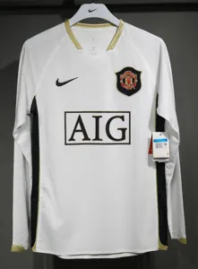 06-07 Manchester United Away Retro Kit Vintage Player Version Sino Shirt AAAAJersey Dropship Yu