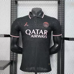 25-26 PSG Academy Pro Pre-Match Black Polo Player Version Shirt AAAAJersey Supplier Yupoo