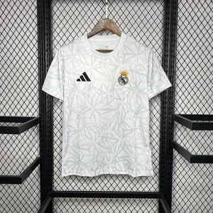 24-25 Real Madrid Pre-match White Training Kit AAAAJersey Wholesale Yupoo