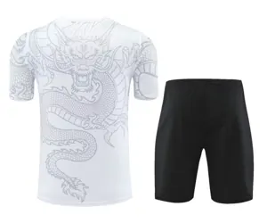 24-25 Real Madrid White Dragon Training Kits(Top+Shorts) Football Replicas Yupoo 3