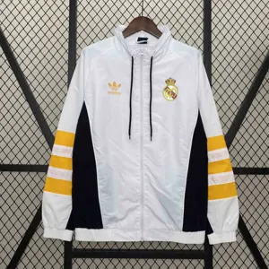 24-25 Real Madrid White Windbreaker Jacket AAAAJersey Supplier Yupoo