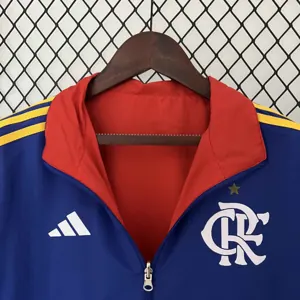 23-24 Flamengo Reversible Windbreaker Red&Blue Double-Sides Jacket Soccer Jerseys For Sale 1