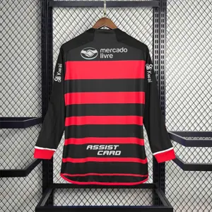 24-25 Flamengo Home Kit Long Sleeve with All Sponsor Football AAAAJersey Yupoo 1
