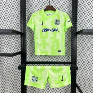 24-25 Barcelona Third Travis Scott Edition Kid Kits Youth Apparels Soccer AAAAJersey Yupoo