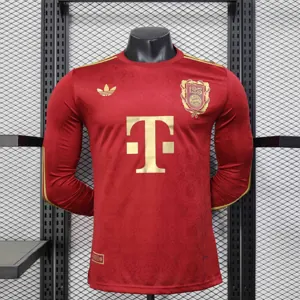 25-26 Bayern Munich 125th Anniversary Red Long Sleeve Player Version Shirt AAAAJersey Dropship