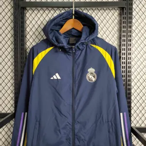 23-24 Real Madrid Navy Windbreaker New Jackets Soccer Jerseys Yupoo 2
