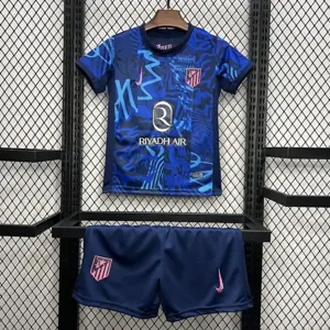 24-25 Atletico Madrid Third Kid Kit Youth Apparels AAAAJersey Supplier Yupoo