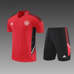 22-23 Manchester United Training Suit Short Sleeve Kit Red