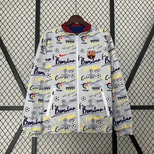 23-24 Barcelona Reversible Windbreaker Red&White Double-Sides Jacket Best Jerseys Yupoo 5