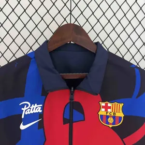 23-24 Barcelona Reversible Windbreaker Red&Navy Special Edition Style Double-Sides Jacket For S 2