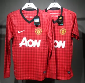 12-13 Manchester United Home Retro Kit Vintage Player Version Long Shirt AAAAJersey Dropship Yu 3