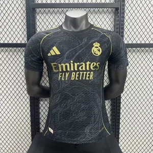 25-26 Real Madrid New Gold Dragon Special Edition Kit Player Version Shirt AAAAJersey Wholesale