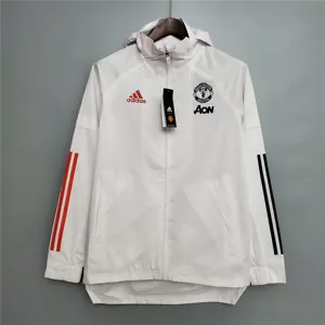 20-21 Manchester United whiteblack red edg windbreakere