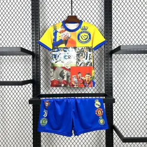 25-26 Cristiano Ronaldo All Club Mix Kid Kits Youth Apparels Soccer AAAAJersey Yupoo
