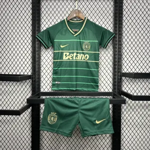 24-25 Sporting CP Away Kid Kits Youth Apparels AAAAJersey Wholesale Yupoo