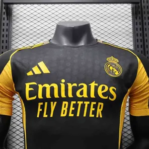 25-26 Real Madrid Black Gold Special Edition Player Version Shirt AAAAJersey Supply Yupoo 2
