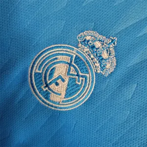 23-24 KIDS Real Madrid Blue Goalkeeper Size 16-28 Soccer Jersey 5