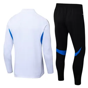 25-26 Manchester United White&Blue Training Kits Long Football Tracksuits 2