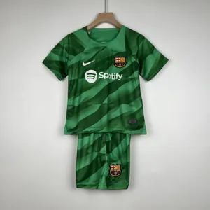 23-24 Barcelona Kids goalkeeper green size 16-28