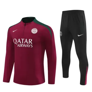24-25 PSG Long Sleeve Tracksuit Red Training Suits Football AAAAJersey Yupoo