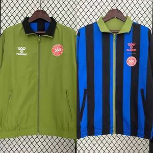 2024 Denmark Trench Coat Reversible Windbreaker Double-Sides Jacket Soccer AAAAJersey Yupoo