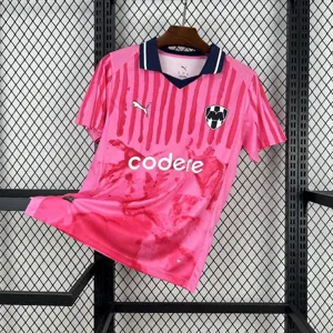 25-26 Monterrey x Kidsuper Pink Special Edition Kit Soccer T-Shirt AAAAJersey Supply Yupoo