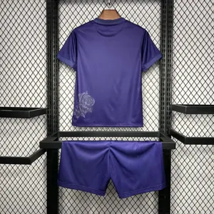 24-25 Real Madrid Y3 Kid Kits Purple Children Sets Football AAAAJersey Yupoo 5
