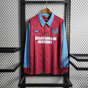 95-97 West Ham Home Retro Long Sleeve Kit Vintage Shirt Sport AAAAJersey Yupoo