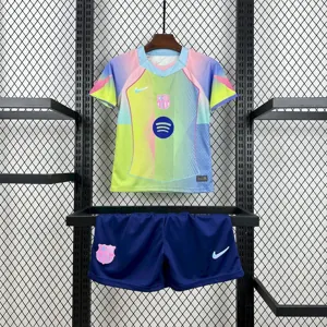 25-26 Barcelona Color Special Edition Kid Kits Youth Apparels Soccer AAAAJersey Yupoo