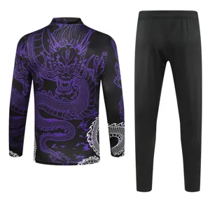 23-24 Real Madrid Purple Training Suit Long Sleeve Sweat Kits Best Jerseys Yupoo 2