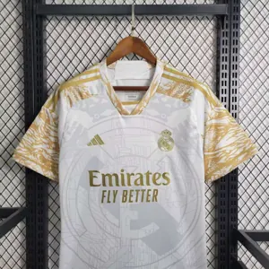 23-24 Real Madrid Special Editon Kit Golden Dragon Shirt Cheap Soccer Jerseys 1